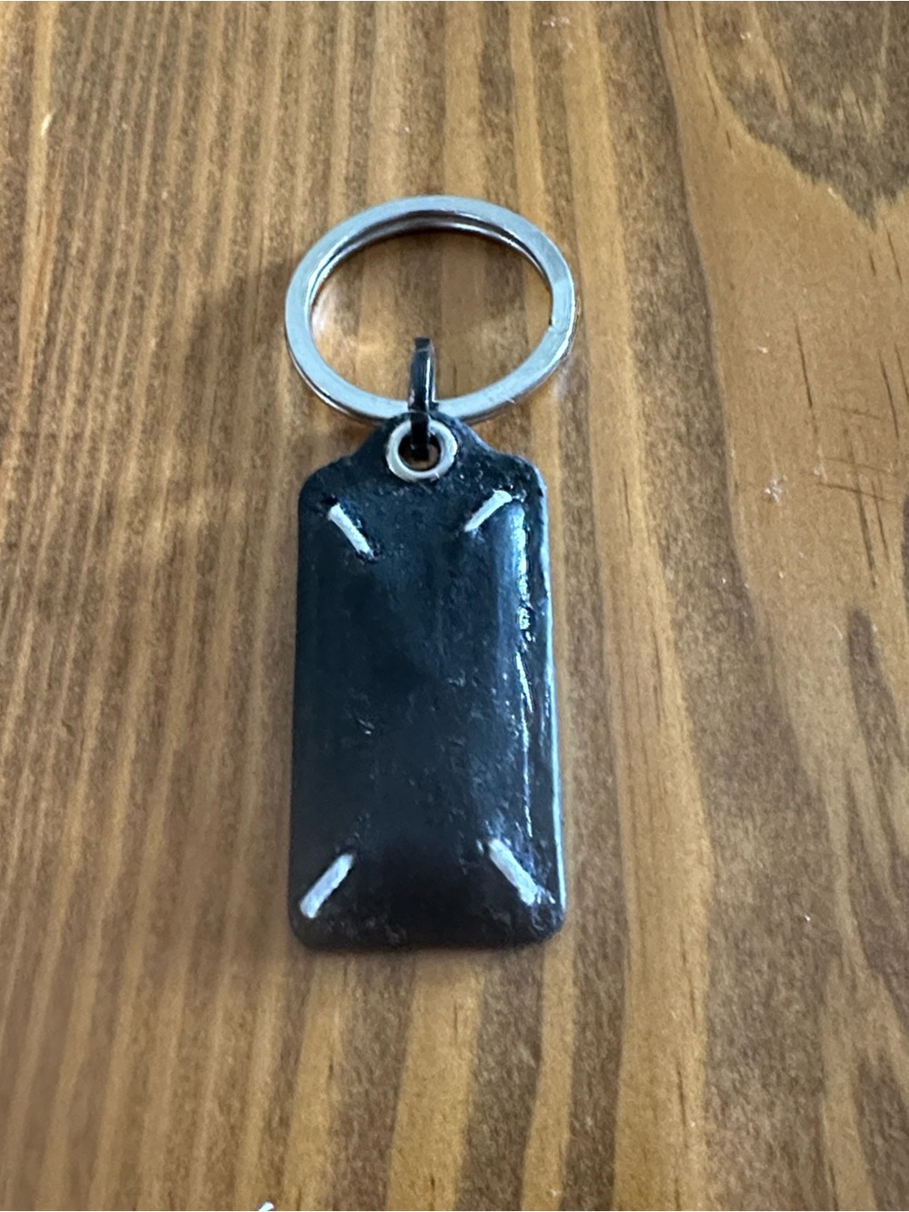 Keychain with Leather Fob